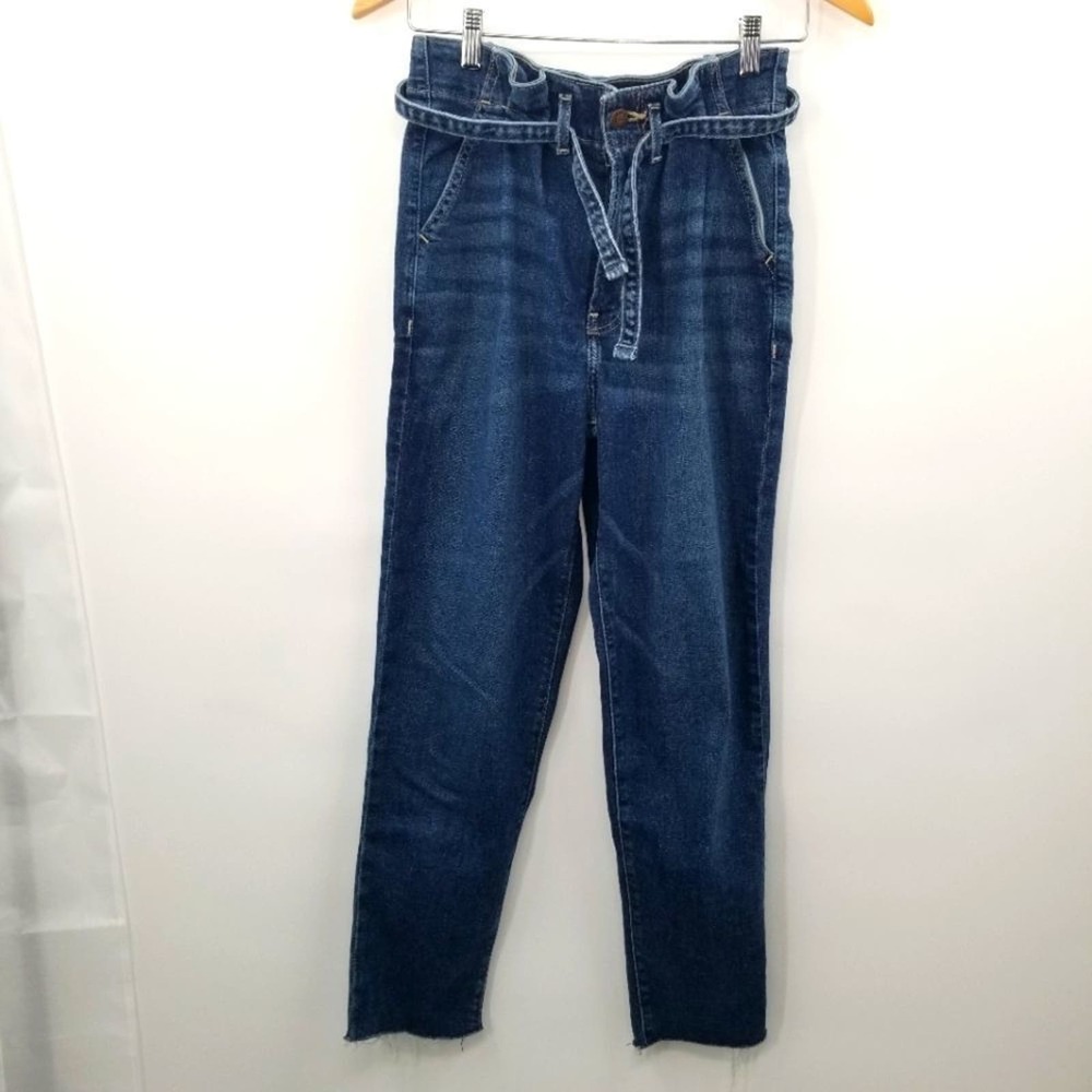 Hollister blue jeans with denim waist tie size R
